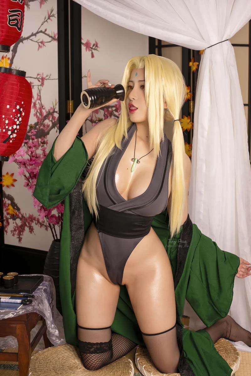 Leak ảnh Tiny Asa Onlyfan Cosplay Tsunade Lồn Múp